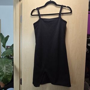 Noctex mini black slit dress